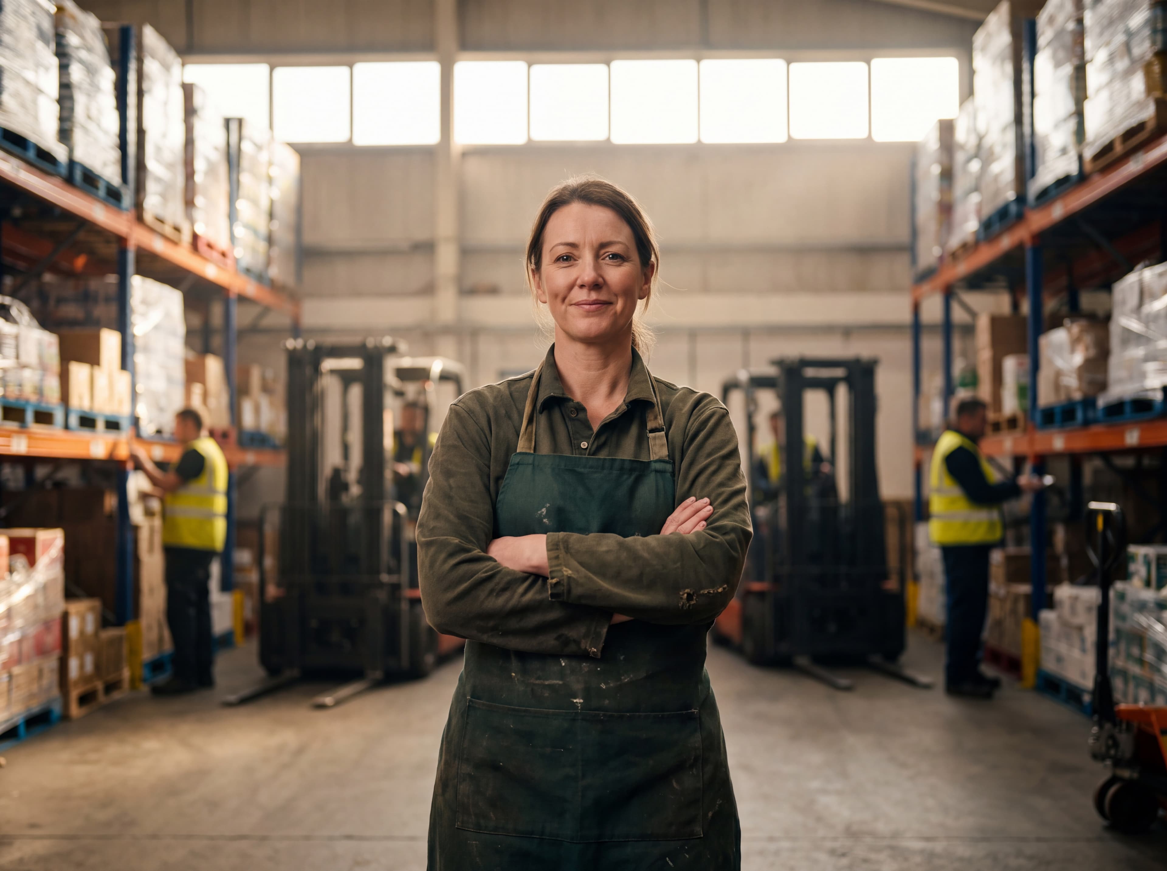 Business owner in her wholesale warehouse